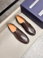 J.M.WESTON Brown calfskin Leather Shoes-J.M.WESTON Man Business Leather Shoes